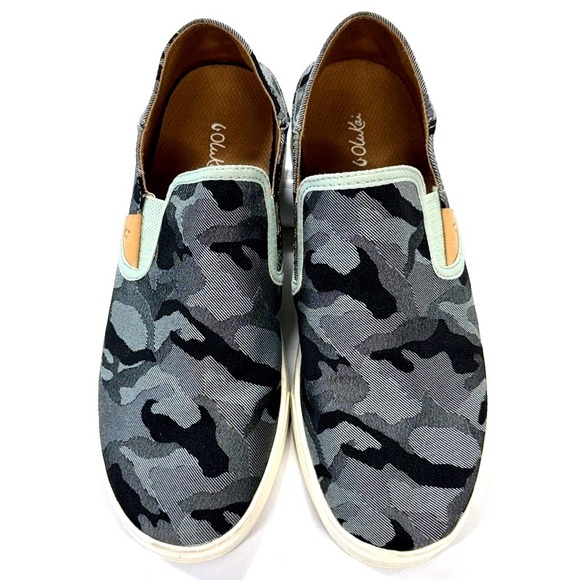 OluKai Pehuea Pa'i Womens Slip On Shoes Camo Print Textile Casual Size 9 - Picture 2 of 7